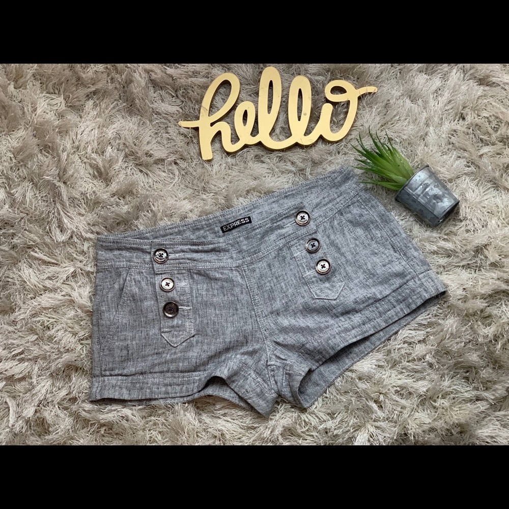 Express black and grey shorts size 4
